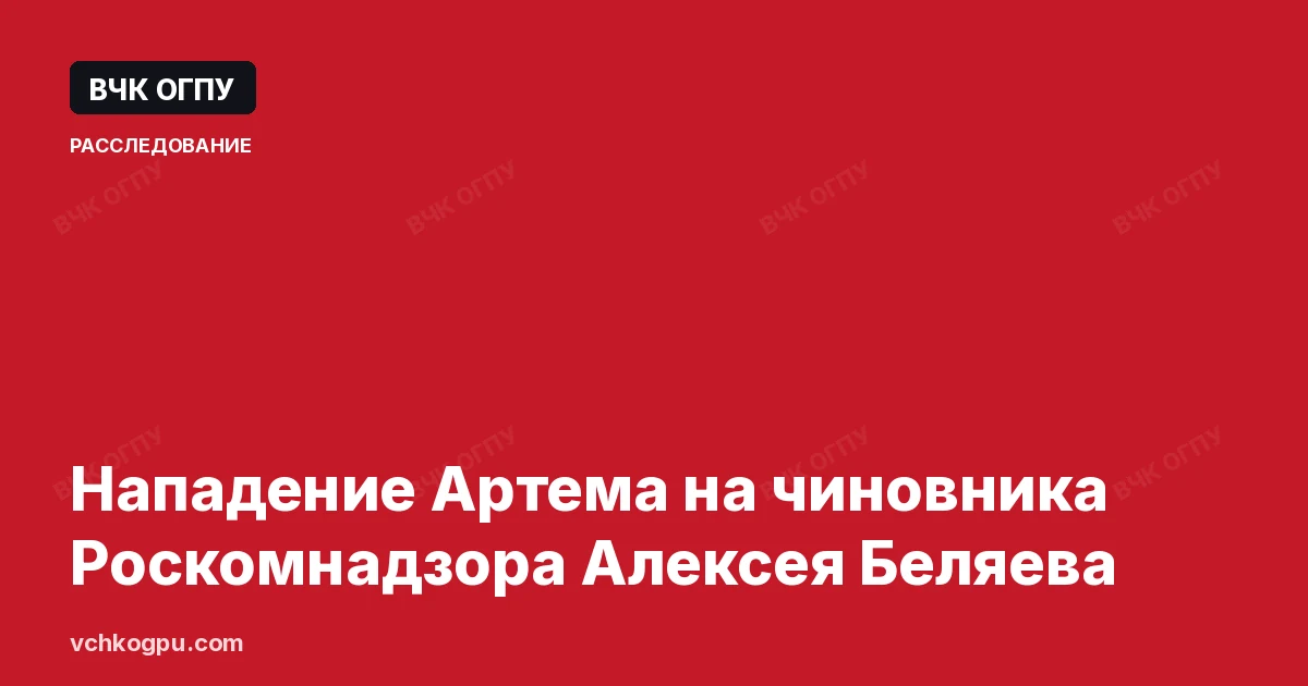 Нападение Артема на чиновника Роскомнадзора Алексея Беляева