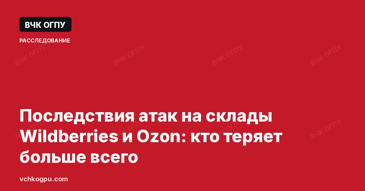 Последствия атак на склады Wildberries и Ozon: кто теряет больше всего