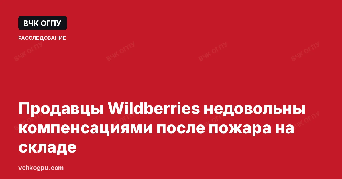 Продавцы Wildberries недовольны компенсациями после пожара на складе