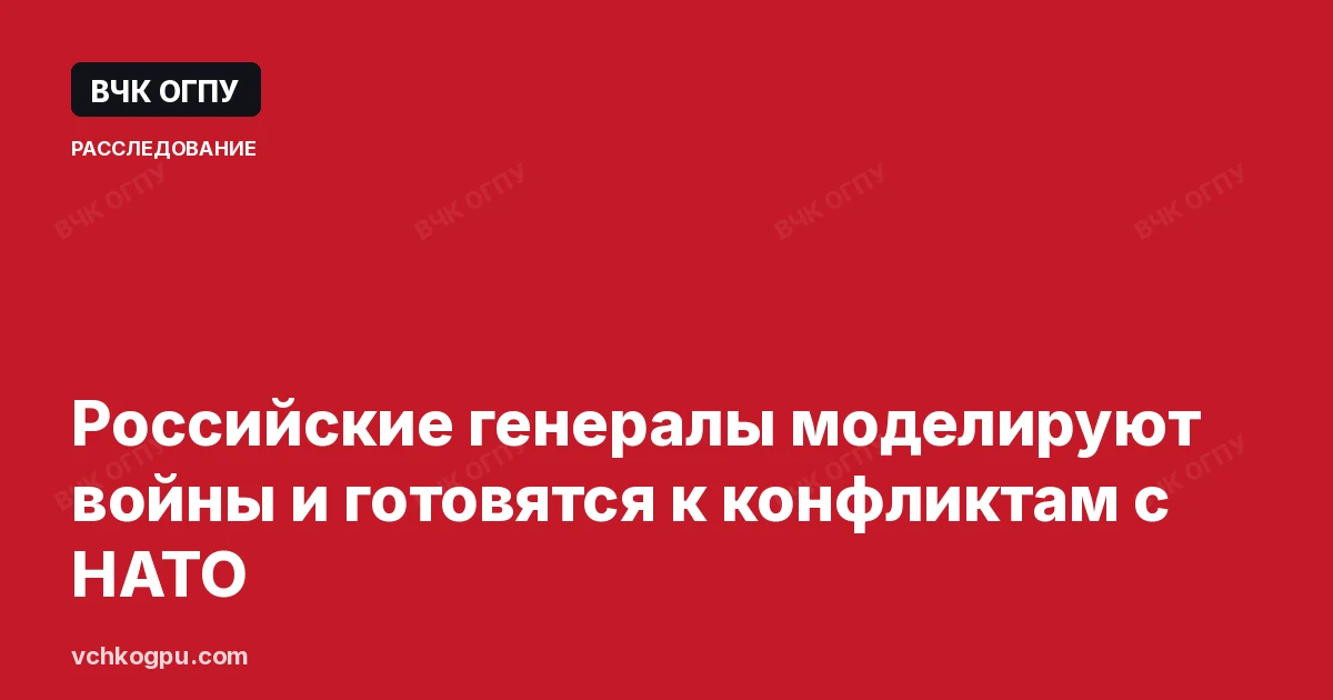 Российские генералы моделируют войны и готовятся к конфликтам с НАТО