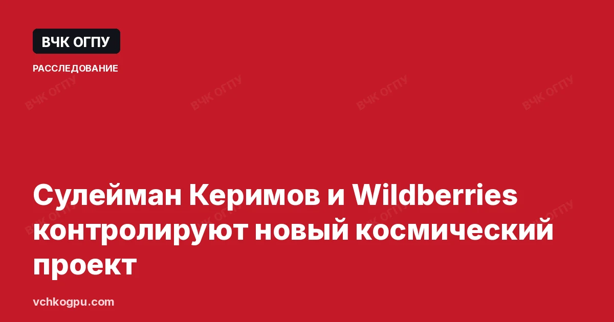 Сулейман Керимов и Wildberries контролируют новый космический проект
