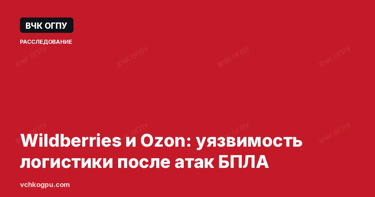 Wildberries и Ozon: уязвимость логистики после атак БПЛА